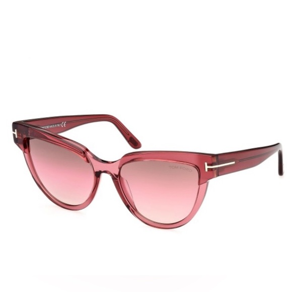 Tom Ford Bordeaux Gradient Cat Eye Sunglasses NWT | Burgundy TF Luxury Eyewear - Picture 2 of 13